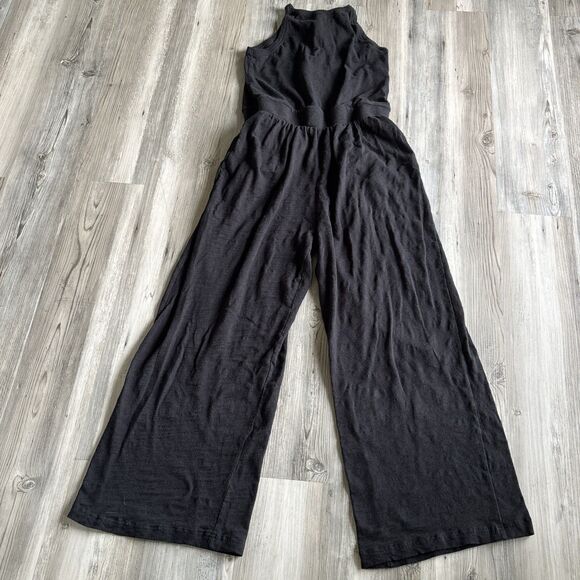 ATM Anthony Thomas Melillo Womens Black Wide Leg Jumpsuit Size Large - Picture 3 of 11